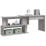 Escritorio esquina madera contrachapada gris Sonoma 200x50x76cm de vidaXL, Escritorios - Ref: Foro24-815424, Precio: 98,43 €,...