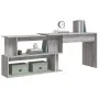 Escritorio esquina madera contrachapada gris Sonoma 200x50x76cm de vidaXL, Escritorios - Ref: Foro24-815424, Precio: 96,73 €,...