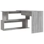 Escritorio esquina madera contrachapada gris Sonoma 200x50x76cm de vidaXL, Escritorios - Ref: Foro24-815424, Precio: 96,73 €,...