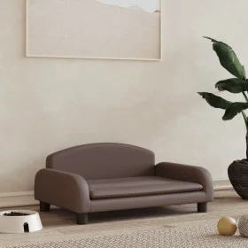 Cama para perros de cuero sintético marrón 70x45x30 cm de vidaXL, Camas para perros - Ref: Foro24-171967, Precio: 70,26 €, De...
