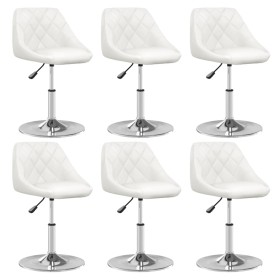 Sillas de comedor 6 unidades cuero sintético blanco de vidaXL, Sillas de comedor - Ref: Foro24-3088645, Precio: 354,03 €, Des...
