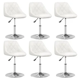 Sillas de comedor 6 unidades cuero sintético blanco de vidaXL, Sillas de comedor - Ref: Foro24-3088645, Precio: 343,91 €, Des...