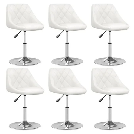 Sillas de comedor 6 unidades cuero sintético blanco de vidaXL, Sillas de comedor - Ref: Foro24-3088645, Precio: 343,91 €, Des...