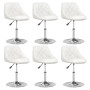 Sillas de comedor 6 unidades cuero sintético blanco de vidaXL, Sillas de comedor - Ref: Foro24-3088645, Precio: 354,03 €, Des...