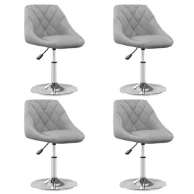 Sillas de comedor giratorias 4 unidades terciopelo gris claro de vidaXL, Sillas de comedor - Ref: Foro24-3088758, Precio: 222...