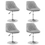 Sillas de comedor giratorias 4 unidades terciopelo gris claro de vidaXL, Sillas de comedor - Ref: Foro24-3088758, Precio: 226...