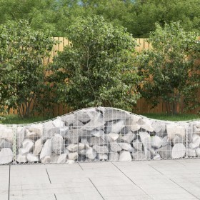 Cestas de gaviones 4 uds forma de arco hierro 200x30x40/60 cm en Macetas y jardineras | Comprar online en Foru.es