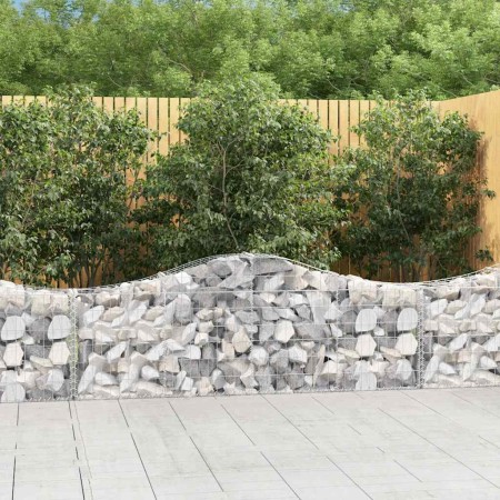 Cestas gaviones 3 uds forma de arco hierro 200x30x60/80 cm en Macetas y jardineras | Comprar online en Foru.es