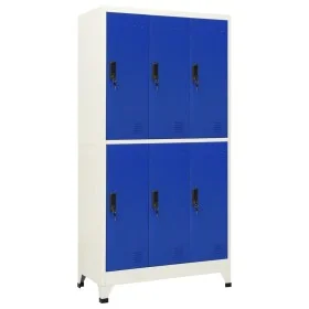 Grauer und blauer Stahlspind 90x45x180 cm von vidaXL, Schließfächer und Lagerschränke - Ref: Foro24-339802, Preis: 325,53 €, ...