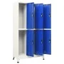 Gray and blue steel locker 90x45x180 cm by vidaXL, Lockers and storage cabinets - Ref: Foro24-339802, Price: 325,53 €, Discou...