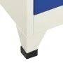 Gray and blue steel locker 90x45x180 cm by vidaXL, Lockers and storage cabinets - Ref: Foro24-339802, Price: 325,53 €, Discou...