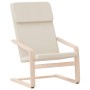 Sillón de relax de tela color crema de vidaXL, Sillones - Ref: Foro24-351050, Precio: 80,56 €, Descuento: %