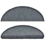 Alfombrillas de escalera 15 unidades gris oscuro 65x24x4 cm de vidaXL, Alfombrillas para escalones - Ref: Foro24-133885, Prec...