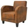 Sillón de piel de ante artificial marrón de vidaXL, Sillones - Ref: Foro24-243588, Precio: 193,91 €, Descuento: %