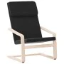 Sillón de relax de tela negro de vidaXL, Sillones - Ref: Foro24-351055, Precio: 96,68 €, Descuento: %