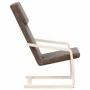 Sillón de relax de tela marrón oscuro de vidaXL, Sillones - Ref: Foro24-351056, Precio: 80,55 €, Descuento: %