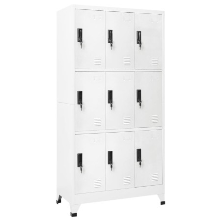 Taquilla de acero blanco 90x45x180 cm de vidaXL, Taquillas y armarios de almacenamiento - Ref: Foro24-339804, Precio: 407,69 ...