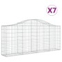 Cestas de gaviones 7 uds forma de arco hierro 200x30x80/100 cm en Macetas y jardineras | Comprar online en Foru.es