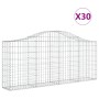 Cestas de gaviones 30 uds forma de arco hierro 200x30x80/100 cm en Macetas y jardineras | Comprar online en Foru.es