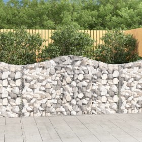 Cestas de gaviones 4 uds forma de arco hierro 200x30x100/120 cm en Macetas y jardineras | Comprar online en Foru.es