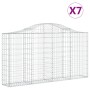 Cestas de gaviones 7 uds forma de arco hierro 200x30x100/120 cm en Macetas y jardineras | Comprar online en Foru.es