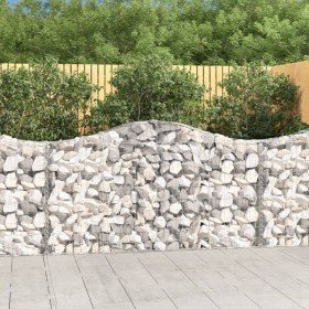 Cestas de gaviones 9 uds forma de arco hierro 200x30x100/120 cm en Macetas y jardineras | Comprar online en Foru.es