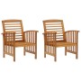Sillas de jardín 2 unidades madera maciza de acacia de vidaXL, Sillas de jardín - Ref: Foro24-310256, Precio: 154,21 €, Descu...