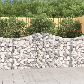 Cestas gaviones 18 uds forma de arco hierro 200x30x100/120 cm en Macetas y jardineras | Comprar online en Foru.es
