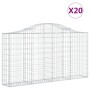 Cestas gaviones 20 uds forma de arco hierro 200x30x100/120 cm en Macetas y jardineras | Comprar online en Foru.es