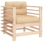 Juego de muebles de jardín 7 piezas y cojines madera maciza de vidaXL, Conjuntos de jardín - Ref: Foro24-3185836, Precio: 614...