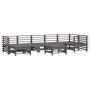 Juego de muebles de jardín 8 pzas y cojines madera maciza gris de vidaXL, Conjuntos de jardín - Ref: Foro24-3185859, Precio: ...