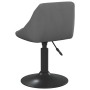 Sillas de comedor giratorias 6 unidades terciopelo gris oscuro de vidaXL, Sillas de comedor - Ref: Foro24-3088803, Precio: 34...