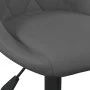 Sillas de comedor giratorias 6 unidades terciopelo gris oscuro de vidaXL, Sillas de comedor - Ref: Foro24-3088803, Precio: 33...