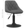 Sillas de comedor giratorias 4 unidades terciopelo gris oscuro de vidaXL, Sillas de comedor - Ref: Foro24-3088792, Precio: 23...