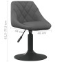 Sillas de comedor giratorias 6 unidades terciopelo gris oscuro de vidaXL, Sillas de comedor - Ref: Foro24-3088803, Precio: 34...