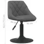 Sillas de comedor giratorias 6 unidades terciopelo gris oscuro de vidaXL, Sillas de comedor - Ref: Foro24-3088803, Precio: 33...