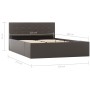 Cama canapé hidráulica cuero sintético gris 120x200 cm de vidaXL, Camas y somieres - Ref: Foro24-285524, Precio: 339,26 €, De...
