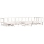 Juego de muebles jardín 8 pzas y cojines madera maciza blanco de vidaXL, Conjuntos de jardín - Ref: Foro24-3185865, Precio: 6...