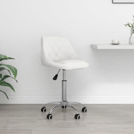 Silla de oficina giratoria de cuero sintético blanco de vidaXL, Sillas de oficina - Ref: Foro24-335189, Precio: 98,31 €, Desc...