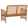 Banco de jardín de madera maciza de acacia 119 cm de vidaXL, Bancos de jardín - Ref: Foro24-310259, Precio: 121,36 €, Descuen...