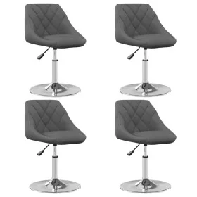 Sillas de comedor giratorias 4 unidades terciopelo gris oscuro de vidaXL, Sillas de comedor - Ref: Foro24-3088759, Precio: 22...