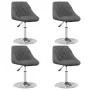 Sillas de comedor giratorias 4 unidades terciopelo gris oscuro de vidaXL, Sillas de comedor - Ref: Foro24-3088759, Precio: 22...