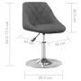 Sillas de comedor giratorias 4 unidades terciopelo gris oscuro de vidaXL, Sillas de comedor - Ref: Foro24-3088759, Precio: 22...