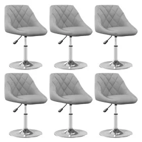 Silla de comedor giratoria 6 uds terciopelo gris claro de vidaXL, Sillas de comedor - Ref: Foro24-3088769, Precio: 332,07 €, ...