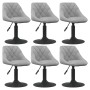 Sillas de comedor giratorias 6 uds de terciopelo gris claro de vidaXL, Sillas de comedor - Ref: Foro24-3088802, Precio: 344,6...