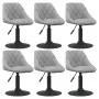 Sillas de comedor giratorias 6 uds de terciopelo gris claro de vidaXL, Sillas de comedor - Ref: Foro24-3088802, Precio: 342,5...