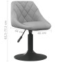 Sillas de comedor giratorias 6 uds de terciopelo gris claro de vidaXL, Sillas de comedor - Ref: Foro24-3088802, Precio: 344,6...