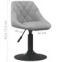 Sillas de comedor giratorias 6 uds de terciopelo gris claro de vidaXL, Sillas de comedor - Ref: Foro24-3088802, Precio: 342,5...