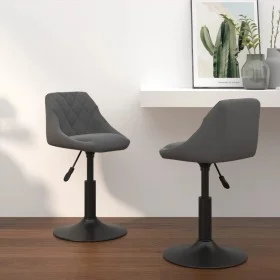 Drehbare Esszimmerstühle, 2 Einheiten, dunkelgrauer Samt von vidaXL, Essstühle - Ref: Foro24-335328, Preis: 120,47 €, Rabatt: %