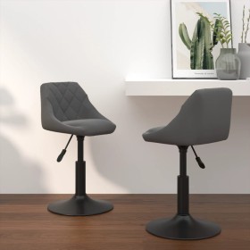 Sillas de comedor giratorias 2 unidades terciopelo gris oscuro de vidaXL, Sillas de comedor - Ref: Foro24-335328, Precio: 122...